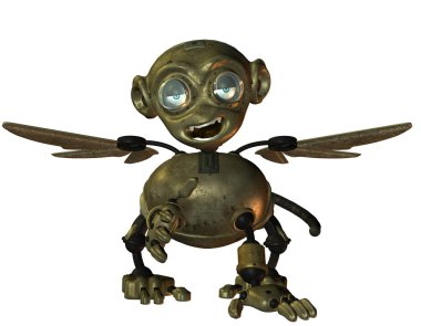 Iron monkey with an outstretched hand clipart