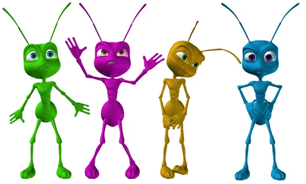 Pequeñas hormigas de colores —  Fotos de Stock