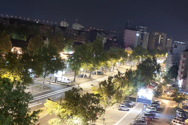 City boulevard by night — Stock Photo, Image