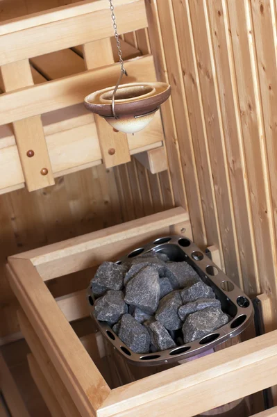 Sauna finlandesa Interior —  Fotos de Stock