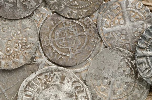 Стародавні срібних монет — стокове фото