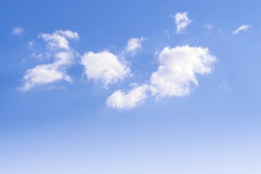 Blue sky with clouds clipart