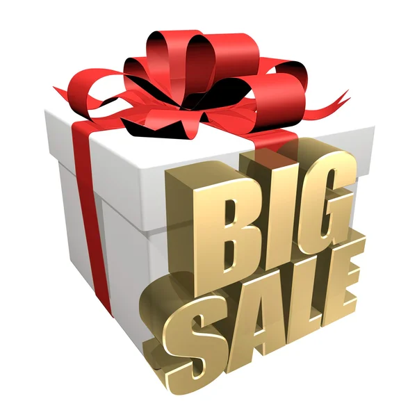 3D image of the text of a big sale, made of pure, beautiful gold — Stock Photo, Image