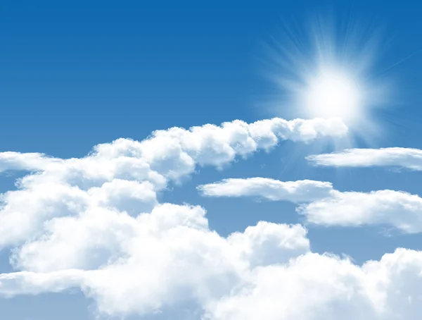 stock image Photo of clouds and sun in the background