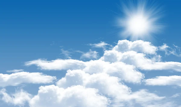 Photo of clouds and sun in the background — Stock Photo, Image