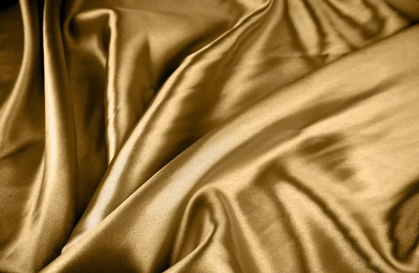 Closeup of rippled tan color silk — Stock Photo, Image