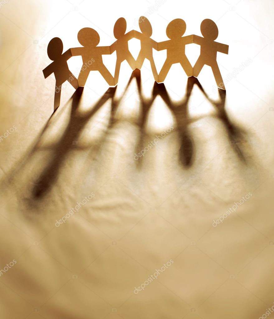 Group of holding hands together