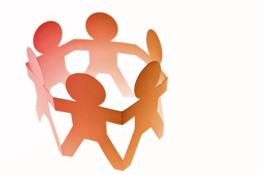 Group of in a circle on plain background clipart