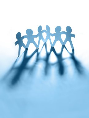 Team of holding hands together clipart