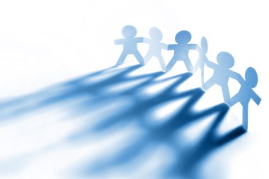 Team of together casting shadows clipart