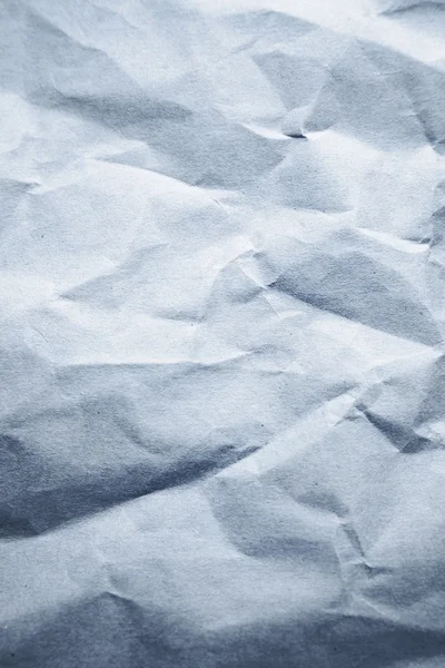 Closeup de textura de papel azul amassado — Fotografia de Stock