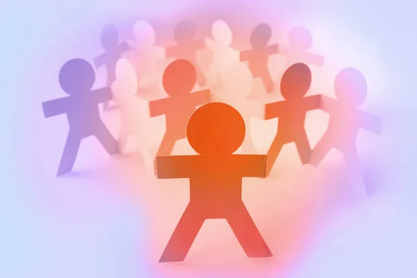 One member of group standing out from the crowd — Stock Photo, Image