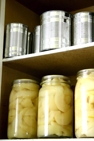 stock image Bottled food on shelf