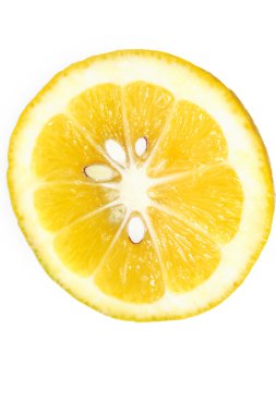 Lemon slice isolated on plain backgound clipart