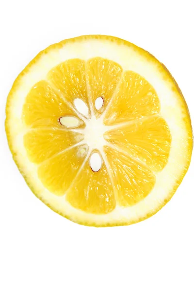 Lemon slice isolated on plain backgound — Stock Photo, Image