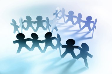 Groups of holding hands together clipart