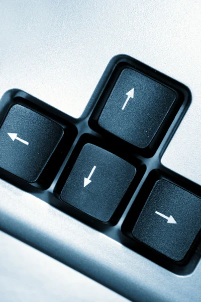 Teclas de seta no teclado do computador — Fotografia de Stock