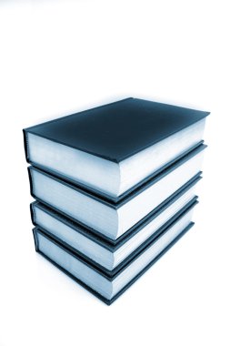 Stack of four books on white clipart