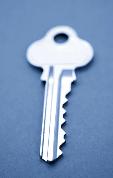 Closeup of door key, selective focus — Stock Photo, Image