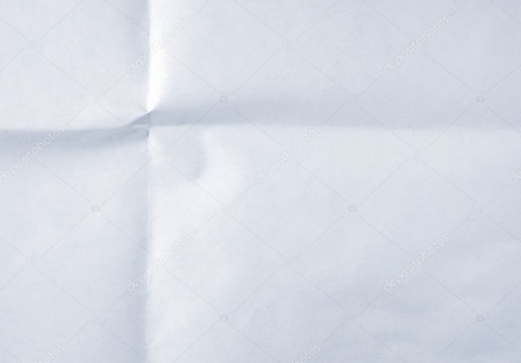 Crease lines in blank blue paper