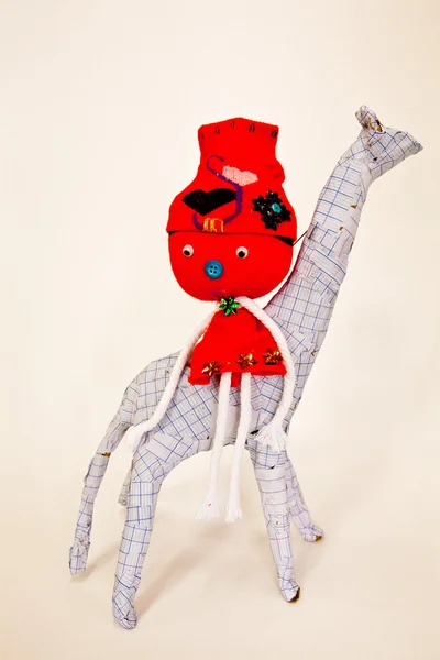 Marioneta y jirafa hechas a mano —  Fotos de Stock