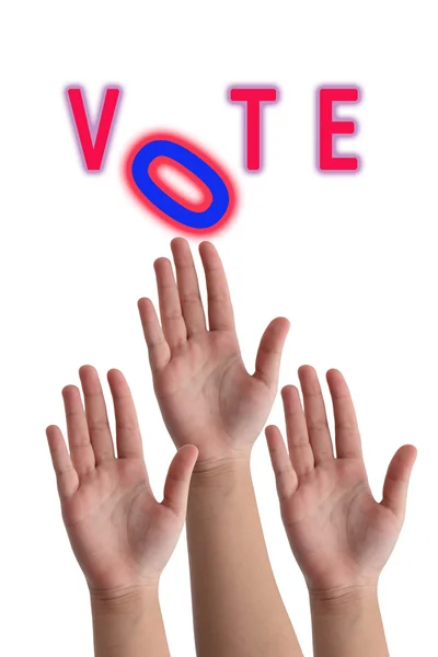 Votación de manos — Foto de Stock