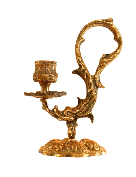 Old brass candlestick — Stock Photo, Image