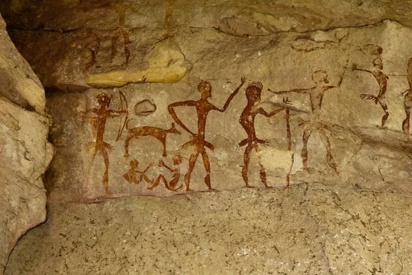 Tinta arqueológica pré-histórica clift humana — Fotografia de Stock