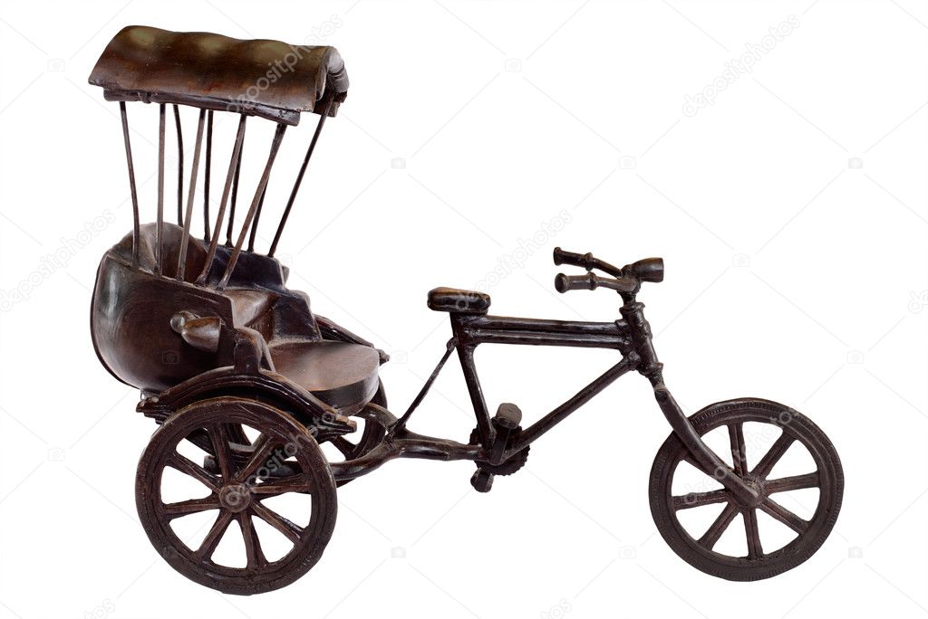 antique metal tricycle