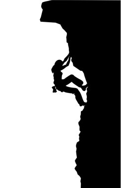 Climber silhouette clipart