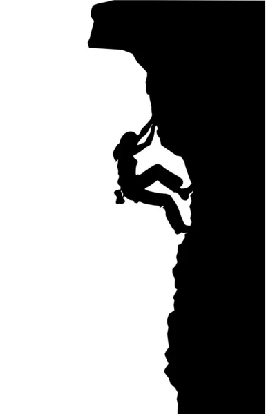 Climber silhouette — Stock Vector