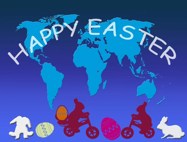 Feliz Pascua en todo el mundo — Archivo Imágenes Vectoriales