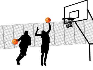 Street basketball clipart