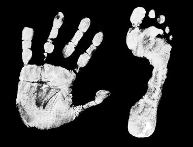 Hand and foot print clipart