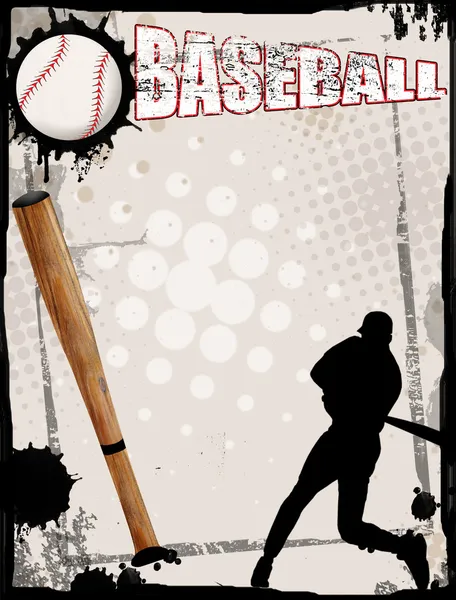 야구 포스터 — 스톡 벡터