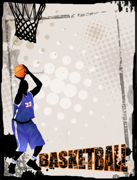 Баскетбол абстрактним фоном — стоковий вектор