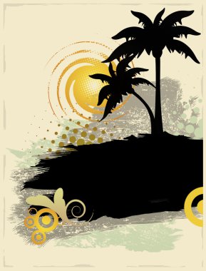 Tropical poster clipart