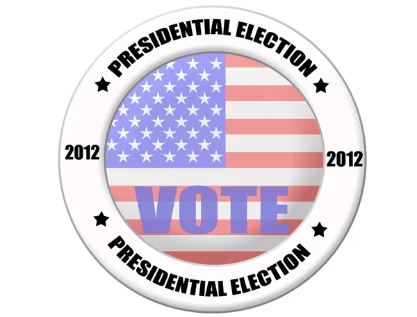 我们的总统选举按钮 — 图库矢量图片