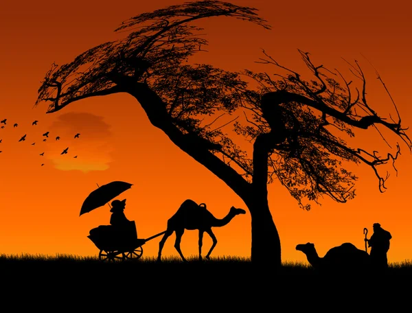 Arabian ηλιοβασίλεμα — Διανυσματικό Αρχείο