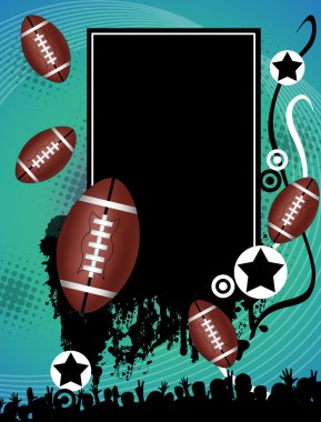 Grunge american football poster clipart