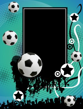 Grunge soccer poster clipart