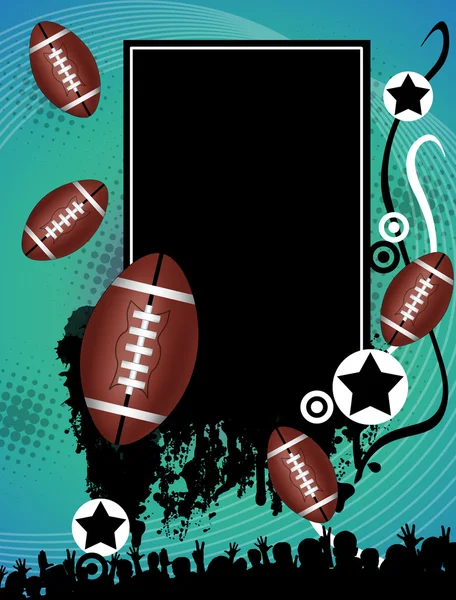 Affiche Grunge football américain — Image vectorielle