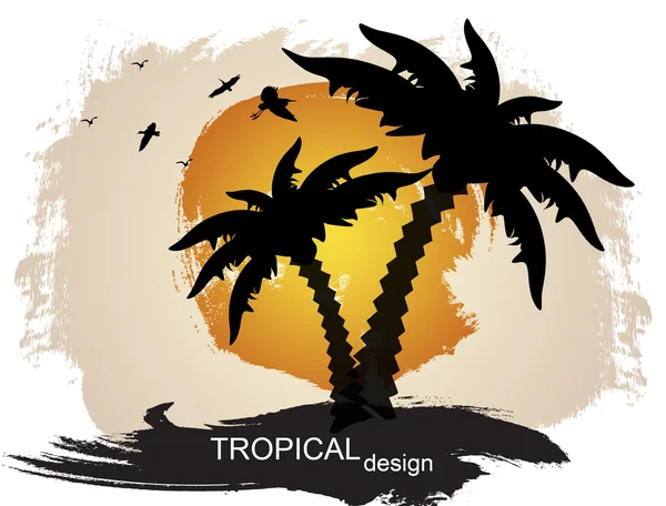 Tropisk bakgrund — Stock vektor