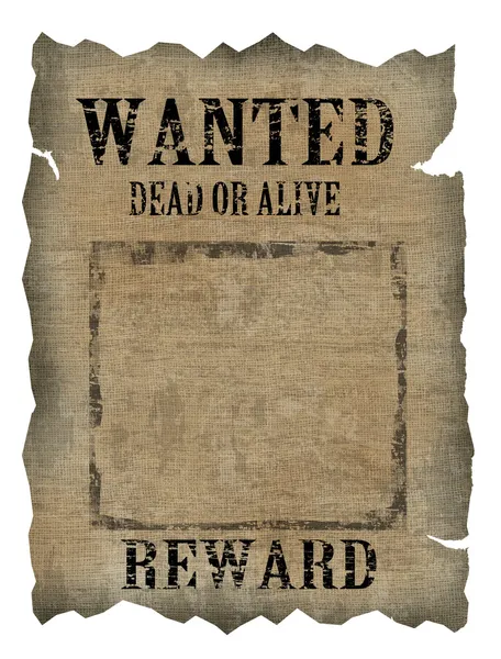Vintage wanted poster — Stock Photo, Image