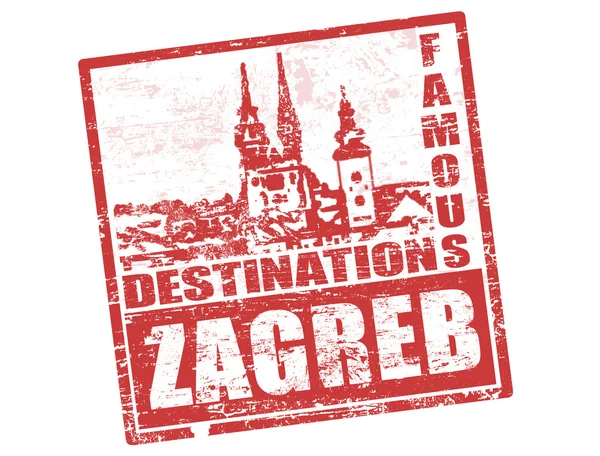 Zagreb stamp — Stock Vector