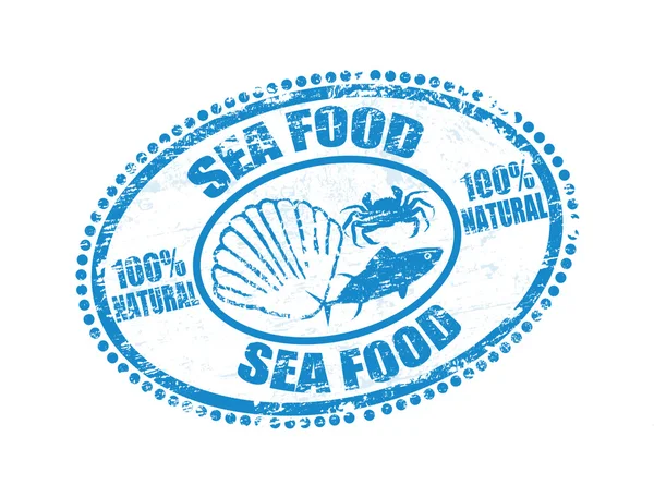Carimbo alimentar do mar — Vetor de Stock