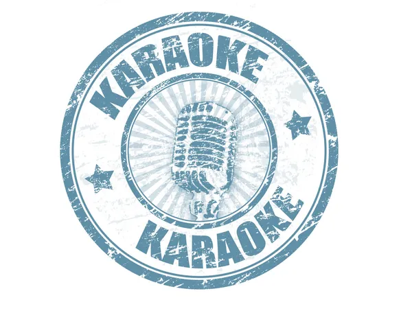Karaoke-Briefmarke — Stockvektor
