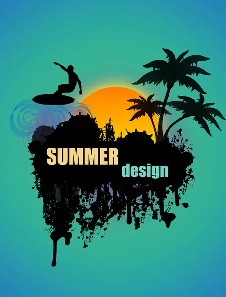Contexte d'été — Image vectorielle