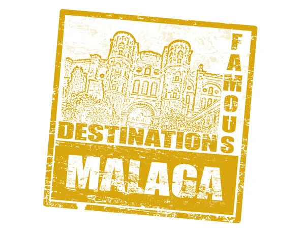 Timbro di Malaga — Vettoriale Stock
