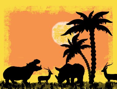 African safari theme clipart